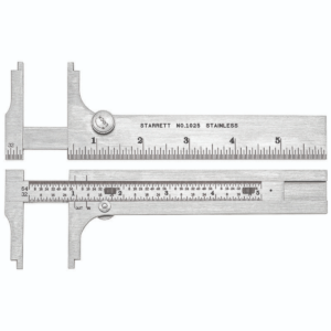 Starrett 1025-6 Stainless Steel Pocket Slide Caliper, 0-6”