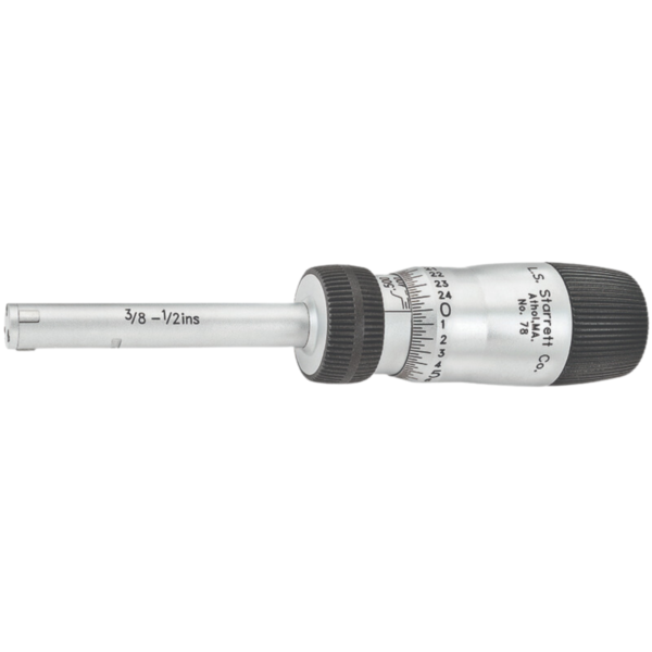Starrett 78XTZ-500 Inside Bore Gage Micrometer, ⅜-½”, 0.00025”
