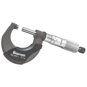 Starrett T444.1XRL-1 Ratchet Thimble Outside Micrometer, 0-1" Range, .0001"