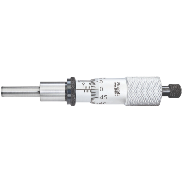 Starrett V663MXRL Carbide Heavy Duty Micrometer Head, 0-25mm Range, 0.001mm