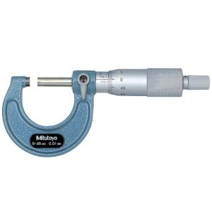 Mitutoyo 103-137 Mechanical Outside Micrometer, Ratchet Stop, 0-25mm