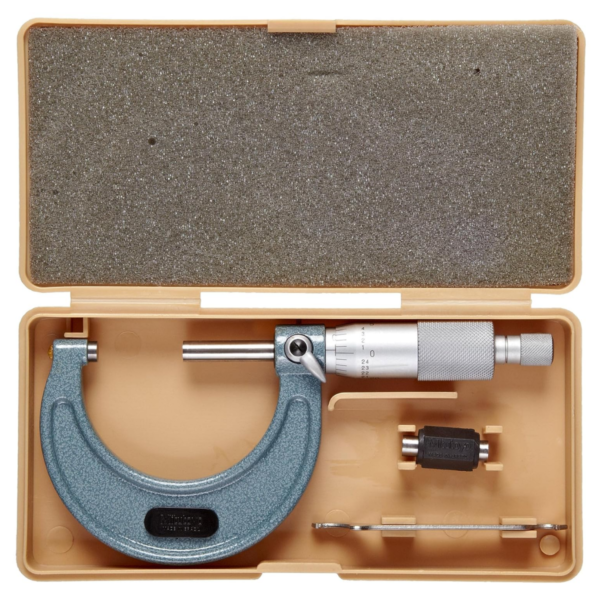 Mitutoyo 103-178 Mechanical Outside Micrometer, Ratchet Stop, 1-2"