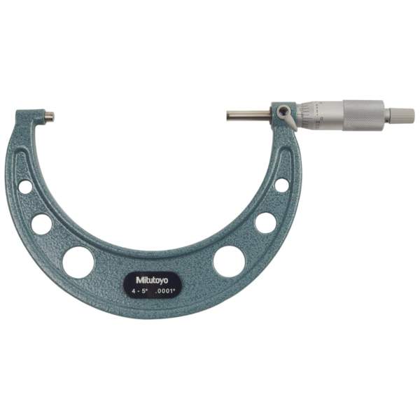 Mitutoyo 103-219 Mechanical Outside Micrometer, Ratchet Stop, 4-5"