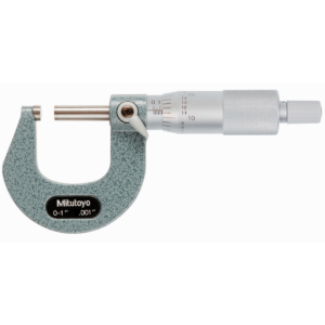 Mitutoyo 103-259 Mechanical Outside Micrometer, Ratchet Stop, 0-1"