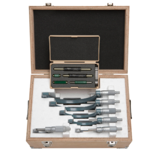 Mitutoyo 103-907-40 Outside Micrometer Set with Standards, Ratchet Stop, 0-6"