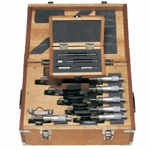 Mitutoyo 103-913-50 Outside Micrometer Set with Standards, Ratchet Stop, 0-150mm