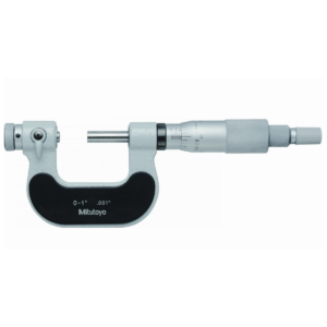 Mitutoyo 116-105-10 Pana Micrometer with Interchangeable Anvils, Ratchet Stop, 0-1"