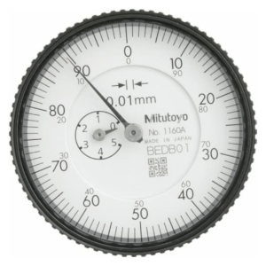 Mitutoyo 1160A Series 1 Back Plunger Dial Indicator, 0-5mm