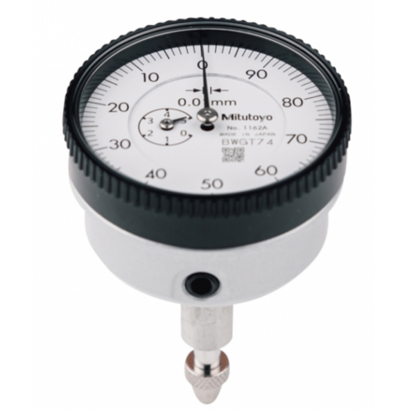 Mitutoyo 1162A Series 1 Back Plunger Dial Indicator, 0-5mm