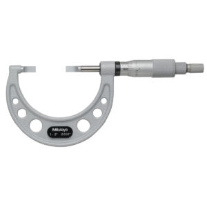 Mitutoyo 122-126-10 Blade Micrometer, Non-Rotating Spindle, 1-2"