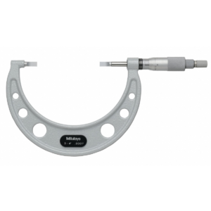 Mitutoyo 122-128-10 Blade Micrometer, Non-Rotating Spindle, 3-4"