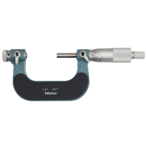 Mitutoyo 126-138 Mechanical Screw Thread Micrometer, Ratchet Stop, 1-2”