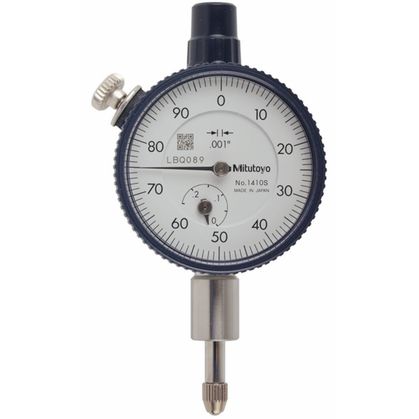 Mitutoyo 1410A Series 1 Dial Indicator, Lug Back, (0-100), 0-.25"