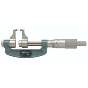 Mitutoyo 143-121 Mechanical Caliper Type Micrometer, Ratchet Stop, 0-1"