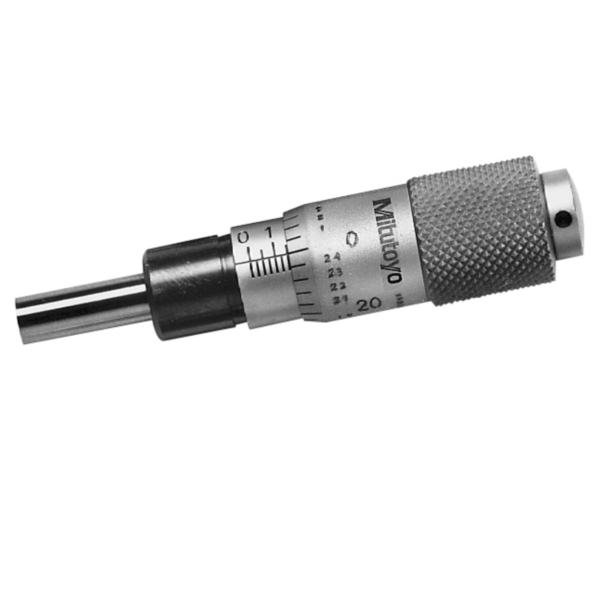 Mitutoyo 148-112-10 Mechanical Micrometer Head, Plain Stem Flat, 0-.5"