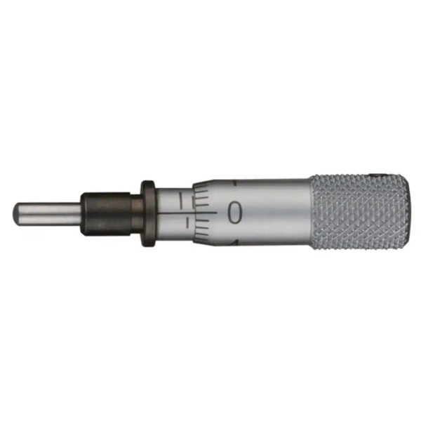 Mitutoyo 148-215 Ultra-Small Micrometer Head, Flat Spindle Face, Reverse Reading, 0-5mm