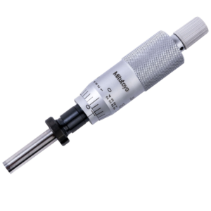 Mitutoyo 150-207 Mechanical Micrometer Head, Clamp Nut, Carbide Spindle Face, 0-1"