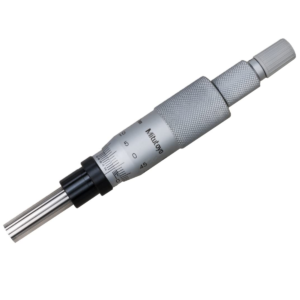 Mitutoyo 153-101 Non-Rotating Micrometer Head, Plain Stem, Carbide-Tipped, 0-15mm