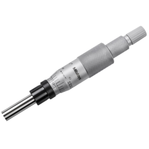 Mitutoyo 153-108 Non-Rotating Micrometer Head, Plain Stem, Carbide-Tipped, 0-5"