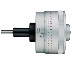Mitutoyo 153-301 Bidirectional Micrometer Head, Plain Stem, Flat Spindle Face, 0-25mm