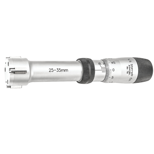 Starrett 78MXTZ-35 Inside Bore Gage Micrometer, 25-35mm, 0.005mm, 0.004mm