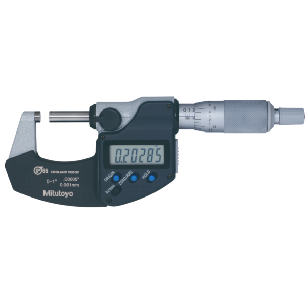 Mitutoyo 293-330-30 Digimatic IP65 Outside Micrometer with SPC Output, 0-1"/0-25.4mm