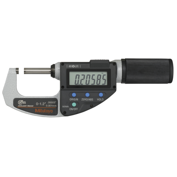 Mitutoyo 293-676-20 IP54 QuickMike Absolute Micrometer with SPC Output, 0-1"
