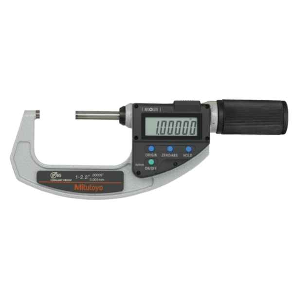 Mitutoyo 293-677-20 IP54 QuickMike Absolute Micrometer with SPC Output, 1-2"