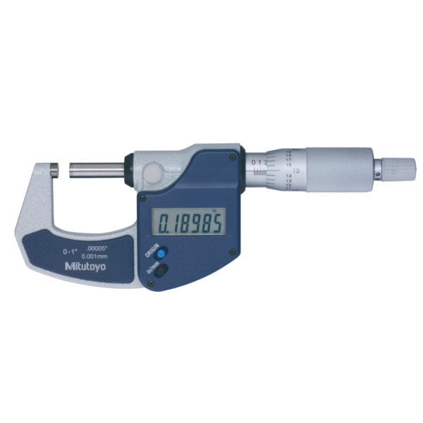 Mitutoyo 293-831-30 Digimatic MDC Lite Outside Micrometer, Ratchet Stop, 0-1"