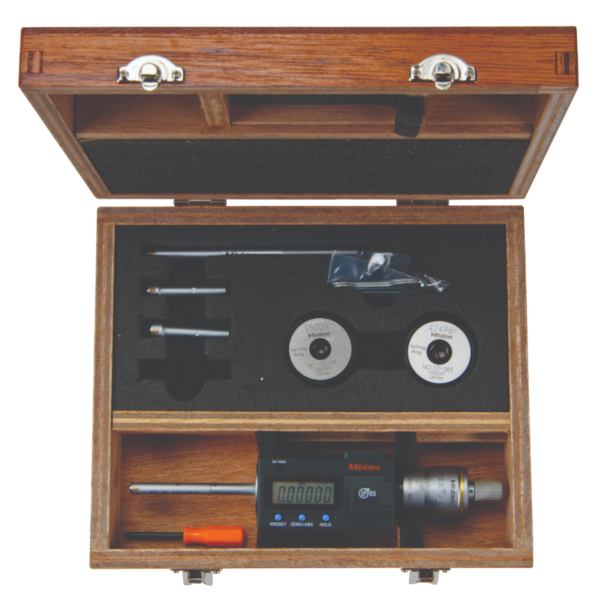 Mitutoyo 468-976 Digimatic Holtest Internal Micrometer Set, .275-.500″/ 6.925-12.7mm
