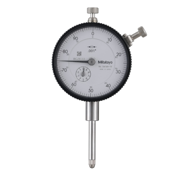 Mitutoyo 2416A Standard Type Dial Indicator, Lug Back, 0-1”