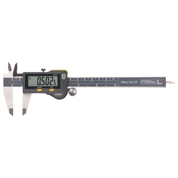 Fowler 54-100-168-0 Ultra-Cal VI Electronic Caliper - Bluetooth with Lifetime Warranty, 0-8”/200mm