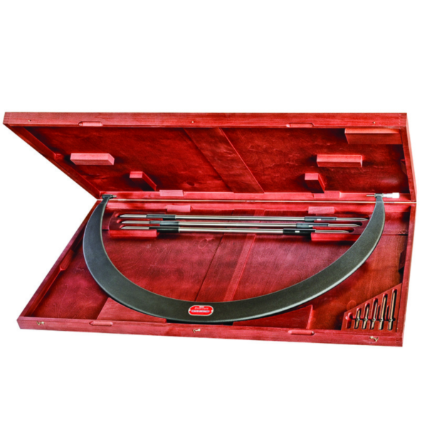 Starrett 724LZ-48 Tubular Bow Interchangeable Anvil Micrometer Set, 42-48”