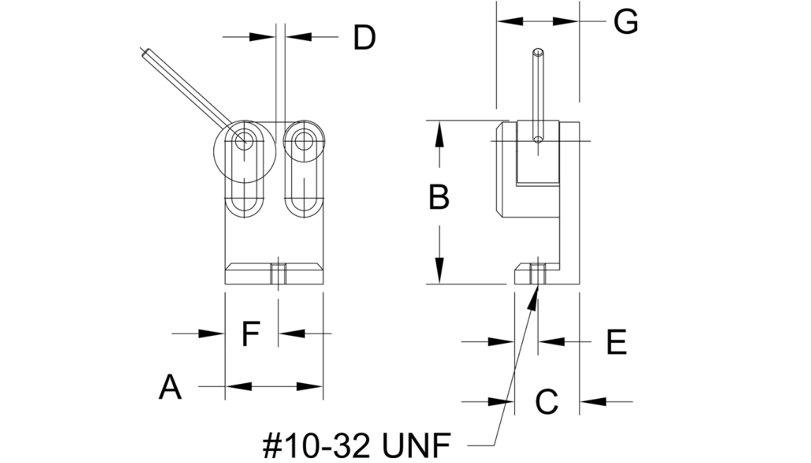 Mark-10 G1002 Dual Roller Grip, 200 lbF (1,000 N), 0-0.22”